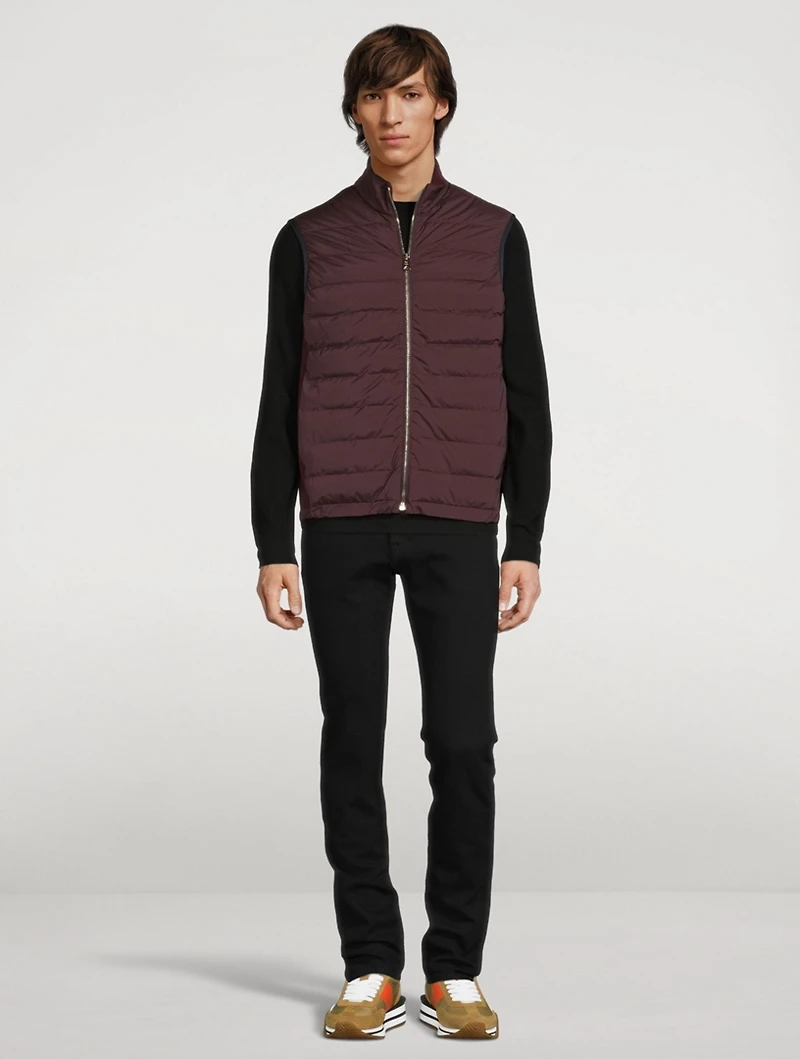 Damson Mixed Media Down Vest