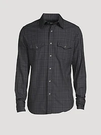 Cotton Tailored Shirt Check Print