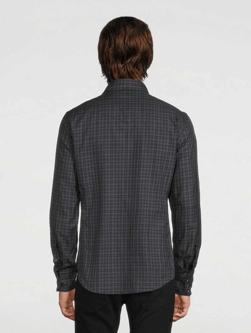 Cotton Tailored Shirt Check Print