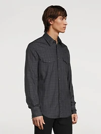 Cotton Tailored Shirt Check Print