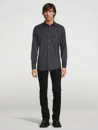Cotton Tailored Shirt Check Print