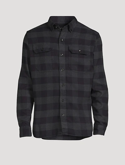 Cotton Slim-Fit Shirt Check Print