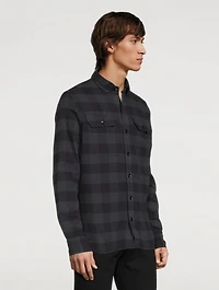 Cotton Slim-Fit Shirt Check Print