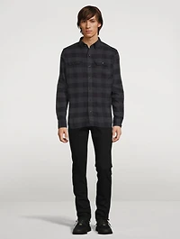 Cotton Slim-Fit Shirt Check Print