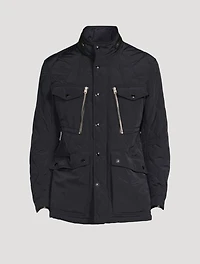 Zip Quilted Jacket With Packable Hood