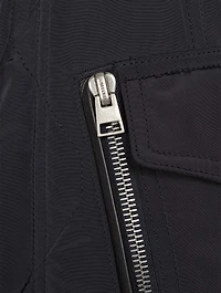 Zip Quilted Jacket With Packable Hood