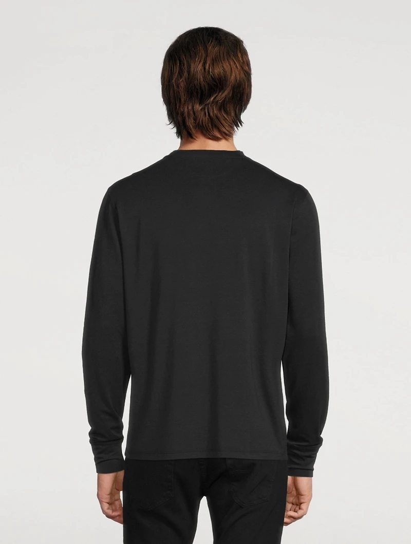 Cotton-Blend Long-Sleeve T-Shirt