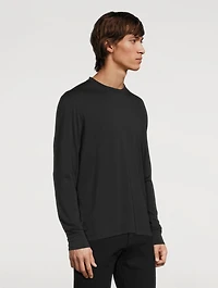 Cotton-Blend Long-Sleeve T-Shirt