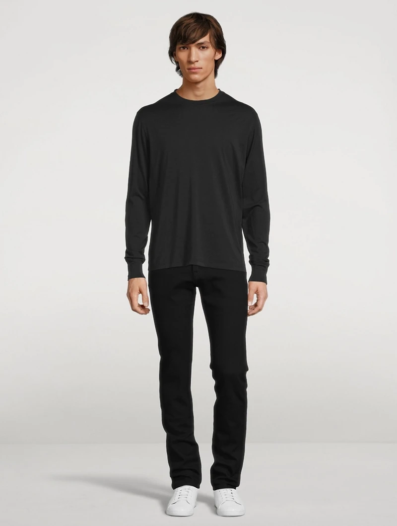 Cotton-Blend Long-Sleeve T-Shirt