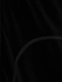 Velour Hooded Zip Sweatshirt