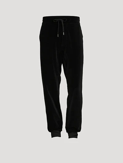 Velour Drawstring Sweatpants