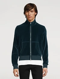 Velour Zip Sweatshirt