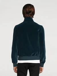 Velour Zip Sweatshirt
