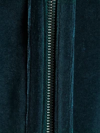 Velour Zip Sweatshirt
