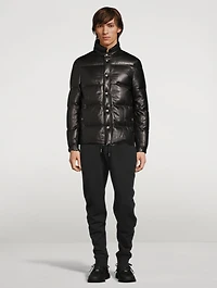 Leather Down Quilted Jacket
