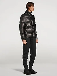 Leather Down Quilted Jacket
