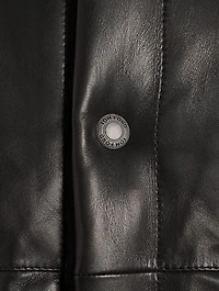 Leather Down Quilted Jacket