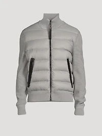 Wool Down Zip Blouson Jacket
