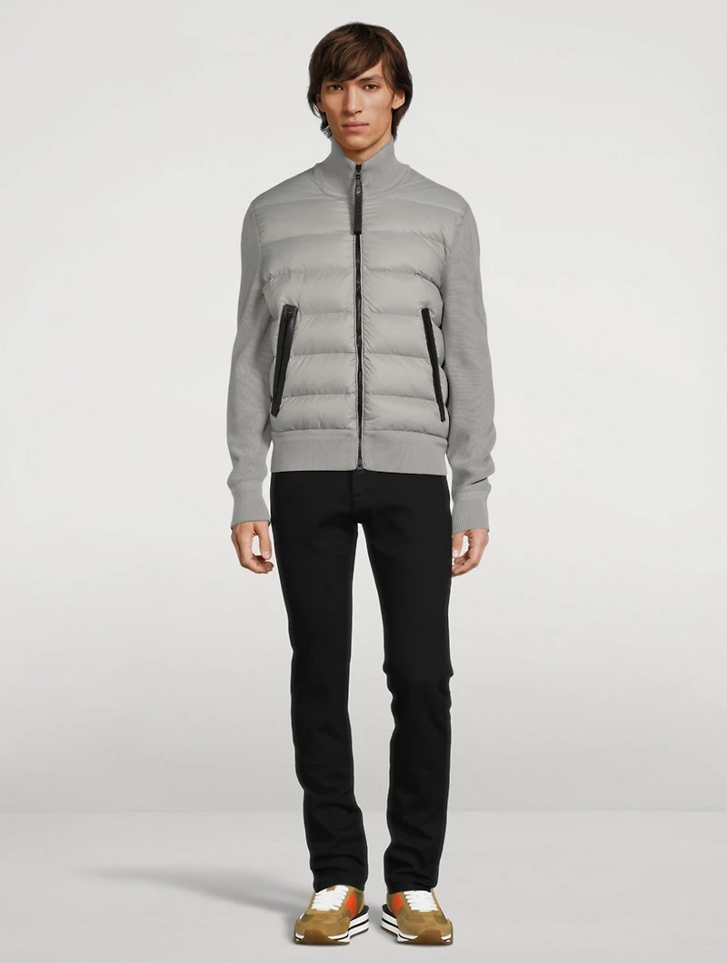 Wool Down Zip Blouson Jacket