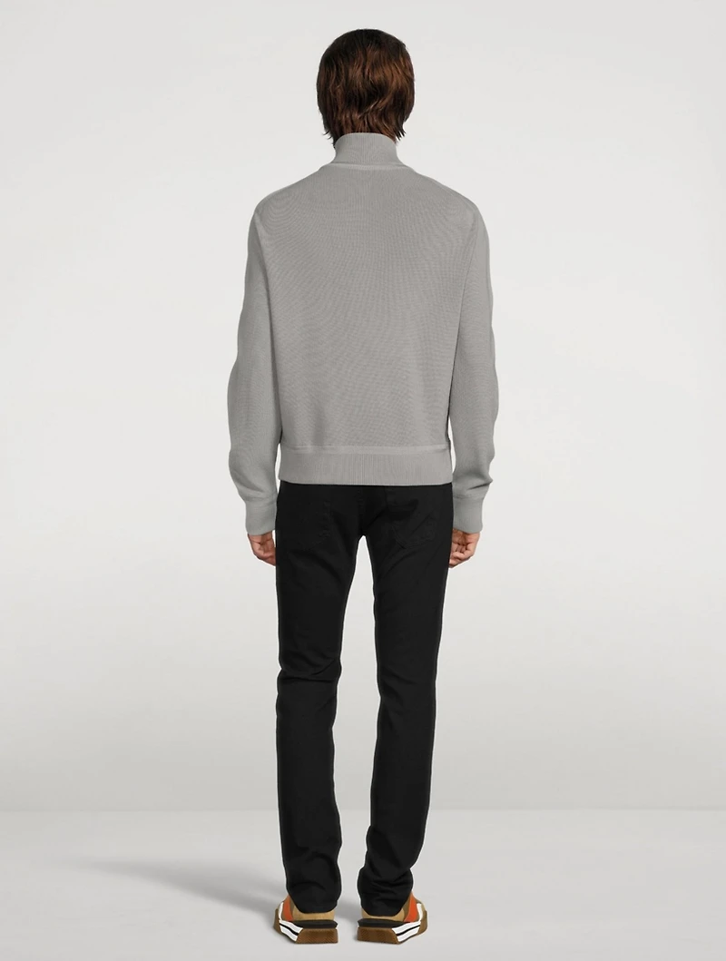 Wool Down Zip Blouson Jacket