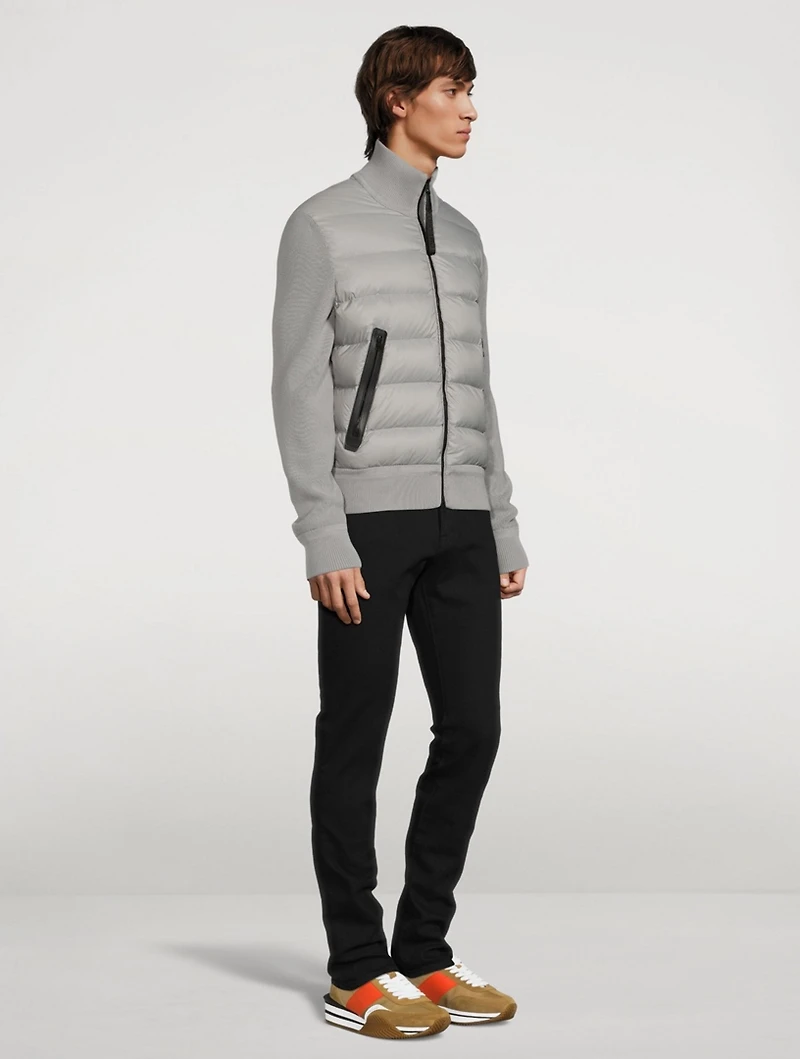 Wool Down Zip Blouson Jacket