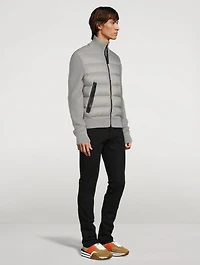 Wool Down Zip Blouson Jacket