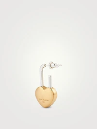 Sterling Silver Heart Padlock Earring