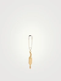 Sterling Silver Candy Charm Safety Pin Earring