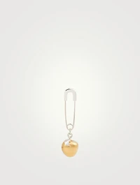Sterling Silver Apple Charm Earring