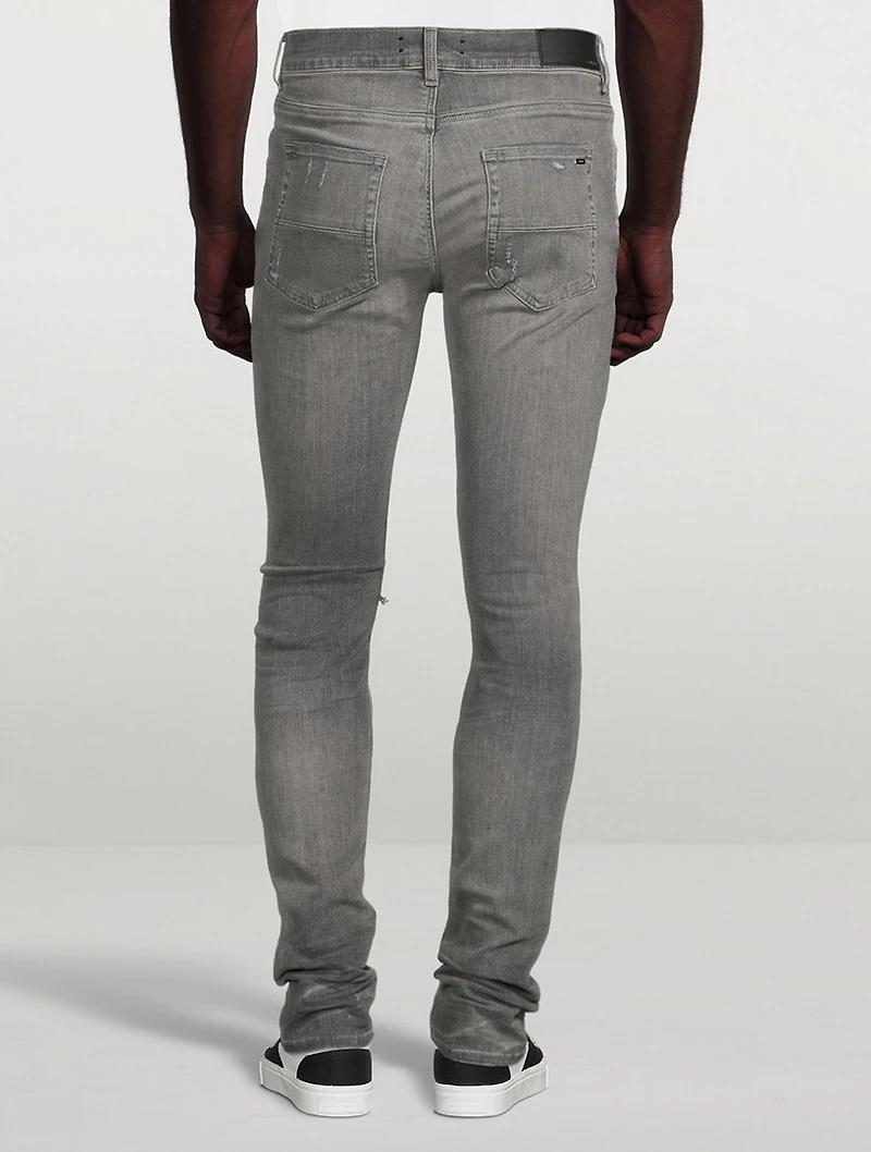 Mx1 Skinny Jeans With Leather Patches
