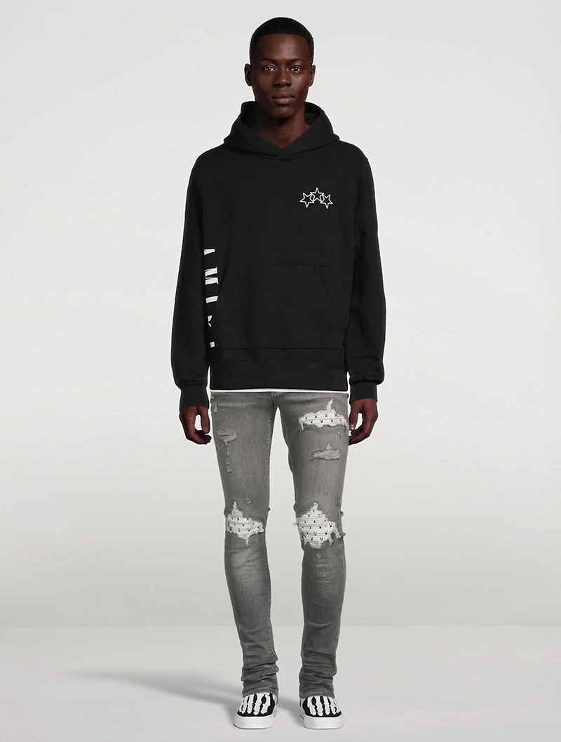 Mx1 Skinny Jeans With Leather Patches