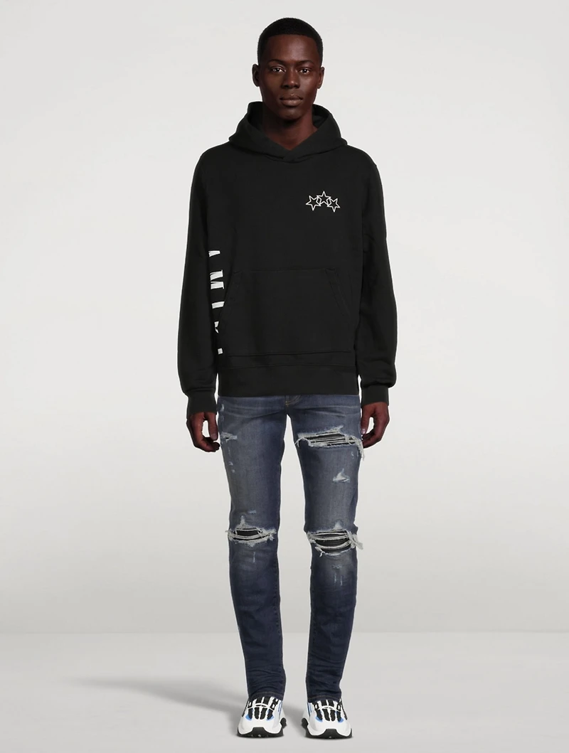 Vertical Logo Cotton Hoodie