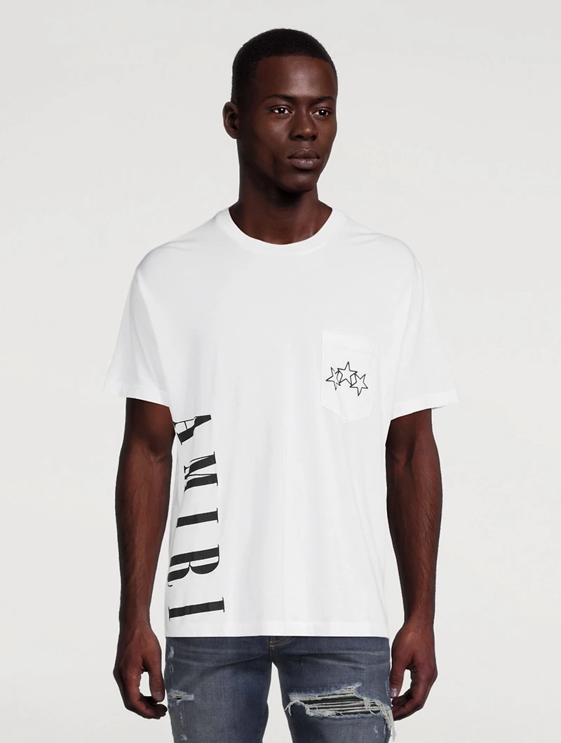 Vertical Logo Cotton T-Shirt