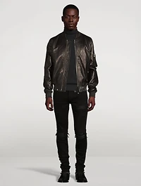 Leather Bomber Jacket