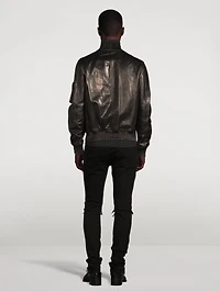Leather Bomber Jacket