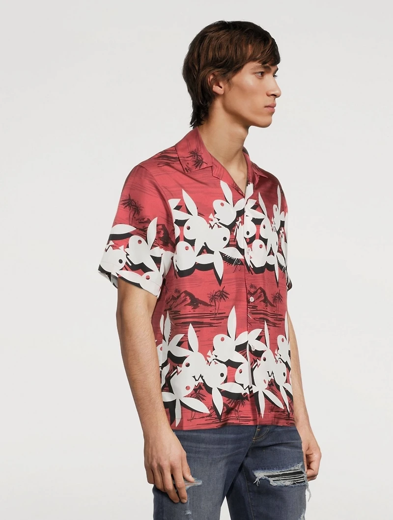 Playboy Aloha Silk Short-Sleeve Shirt