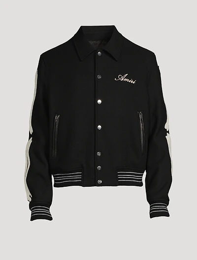 Bones Wool-Blend Varsity Jacket
