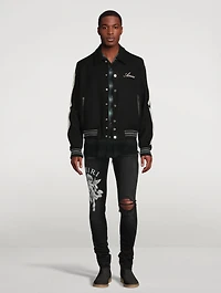 Bones Wool-Blend Varsity Jacket