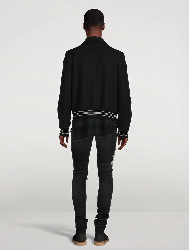 Bones Wool-Blend Varsity Jacket