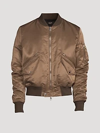 Silk Nylon Bomber Jacket
