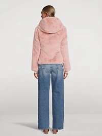 Laila Faux Fur Reversible Jacket With Hood