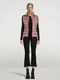 Lynn Quilted Vest With Stand Collar
