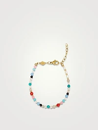 Mini Multicolour Beaded Bracelet With Pearl