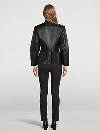 Emely Leather Fitted Jacket