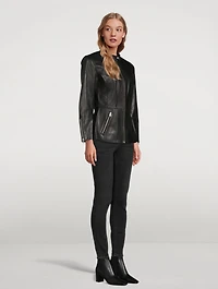 Emely Leather Fitted Jacket