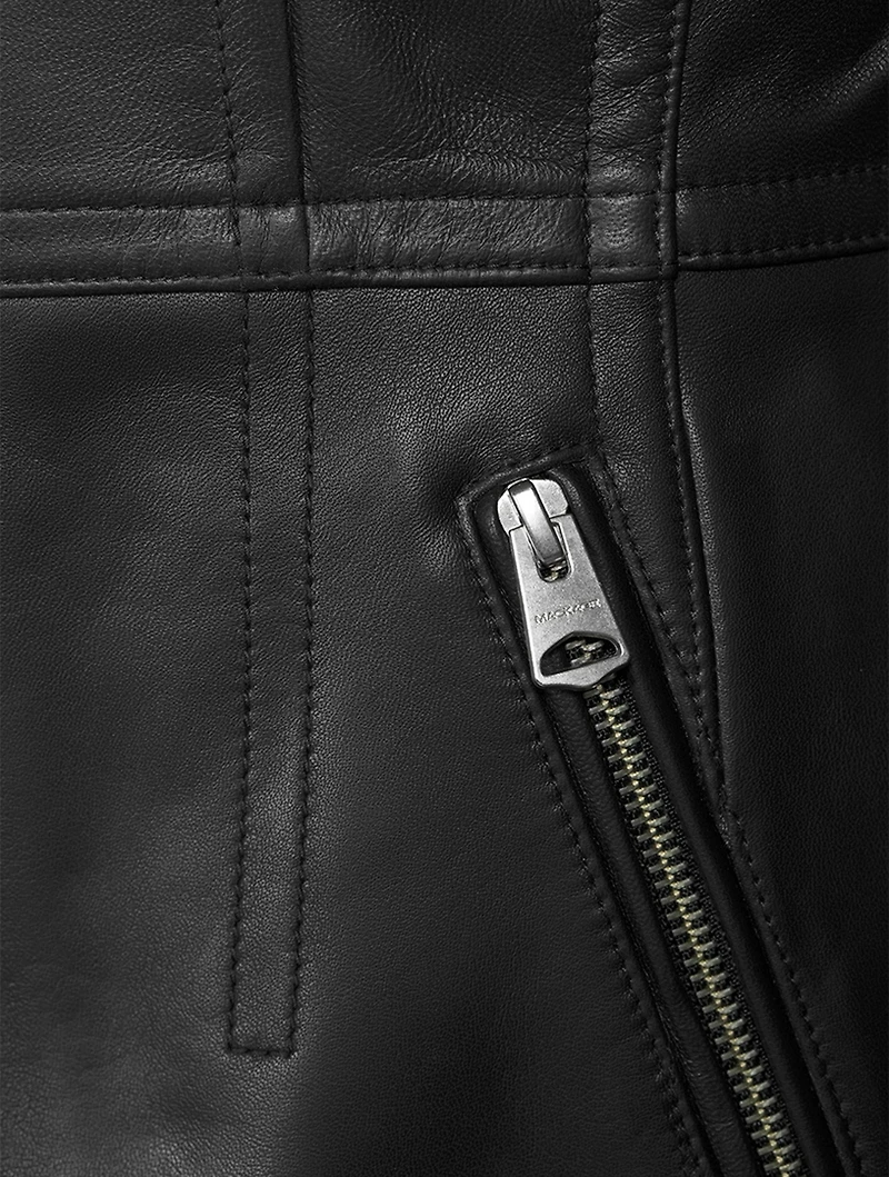 Emely Leather Fitted Jacket