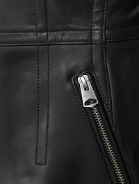 Emely Leather Fitted Jacket