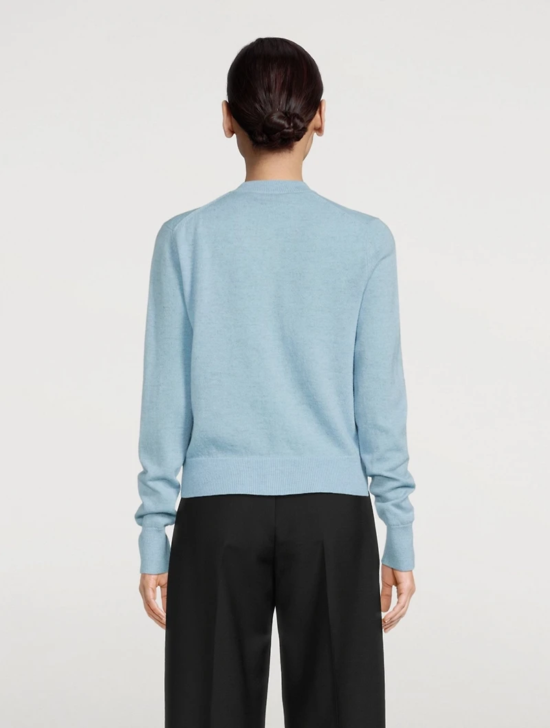 Wool Crewneck Cardigan