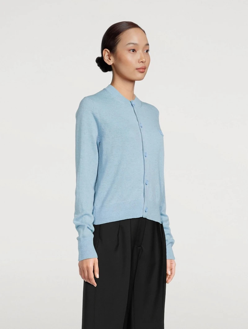 Wool Crewneck Cardigan