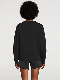 Beaded Cotton Sweatshirt